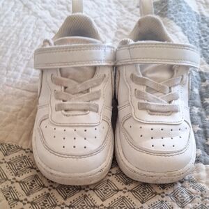 Nike Kids White Velcro & Lace Sneakers